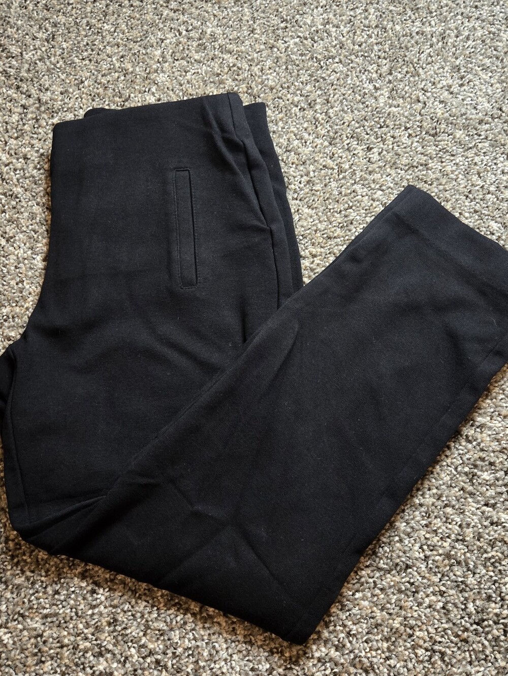 Chicos Black Dress Pants Slacks Size 0 Black Minimalist Tapered Leg